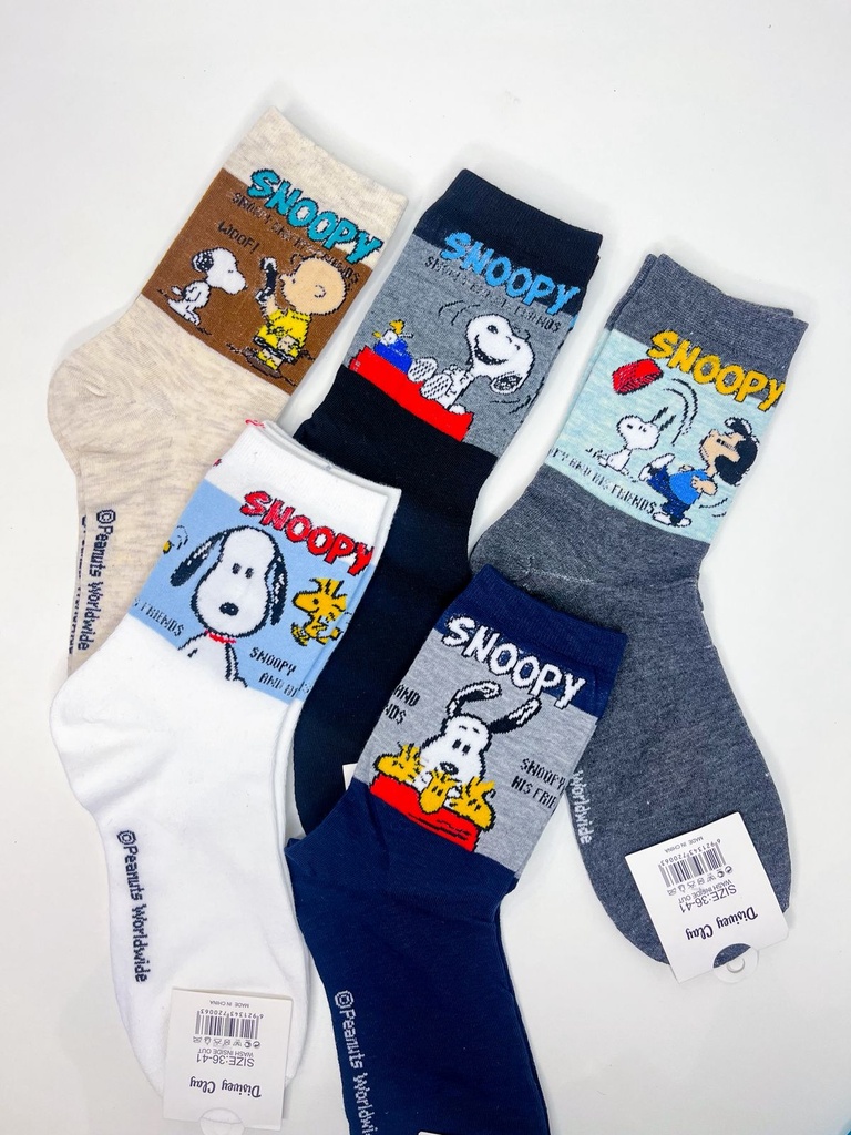 Medias snoopy media caña x3