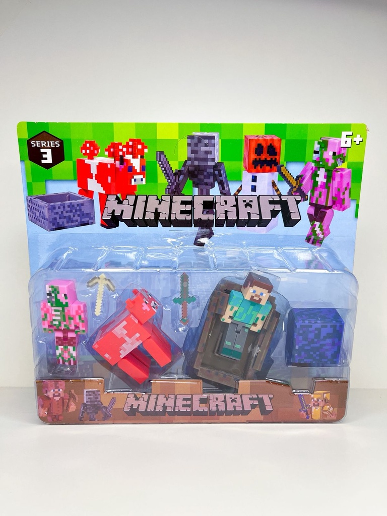 Set minecraft x6 figuras