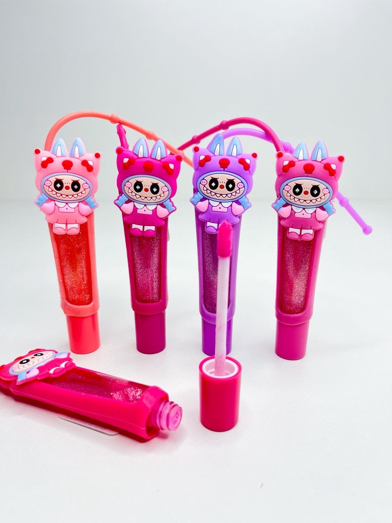 Lip gloss labubu goma 3D