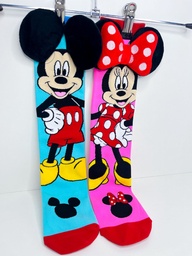 Medias minnie y mickey caña alta