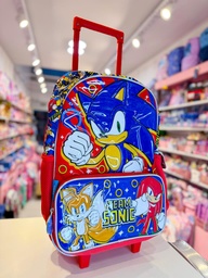 Mochila escolar carro Sonic 18''